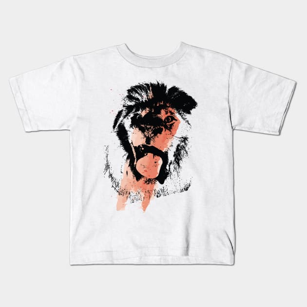 lion Kids T-Shirt by annaandron